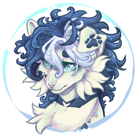 “Shiver, the ghost pup” (oc)