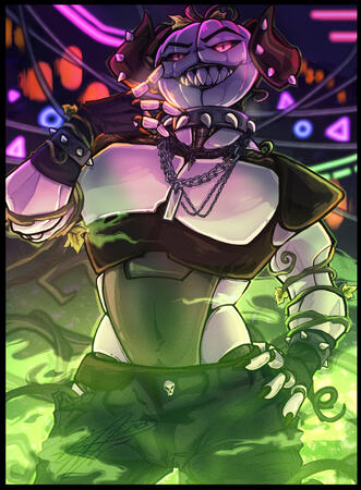 "Ready to Rock~?" (Half body commission)